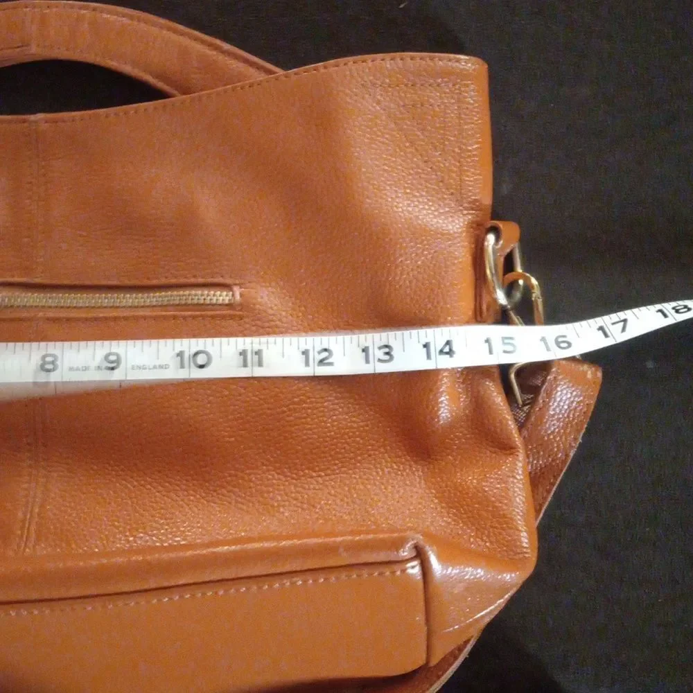 Paste Brand Tan Leather Purse With Removable Adjustable Strap